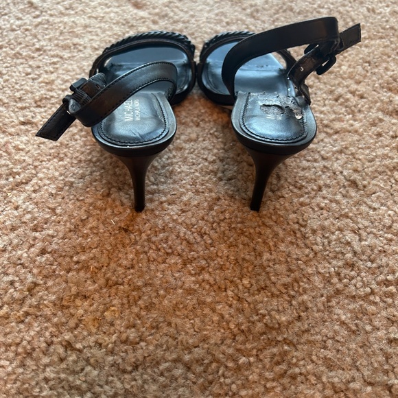 Michael Kors Black Heels with Chain Accent - Picture 6 of 9